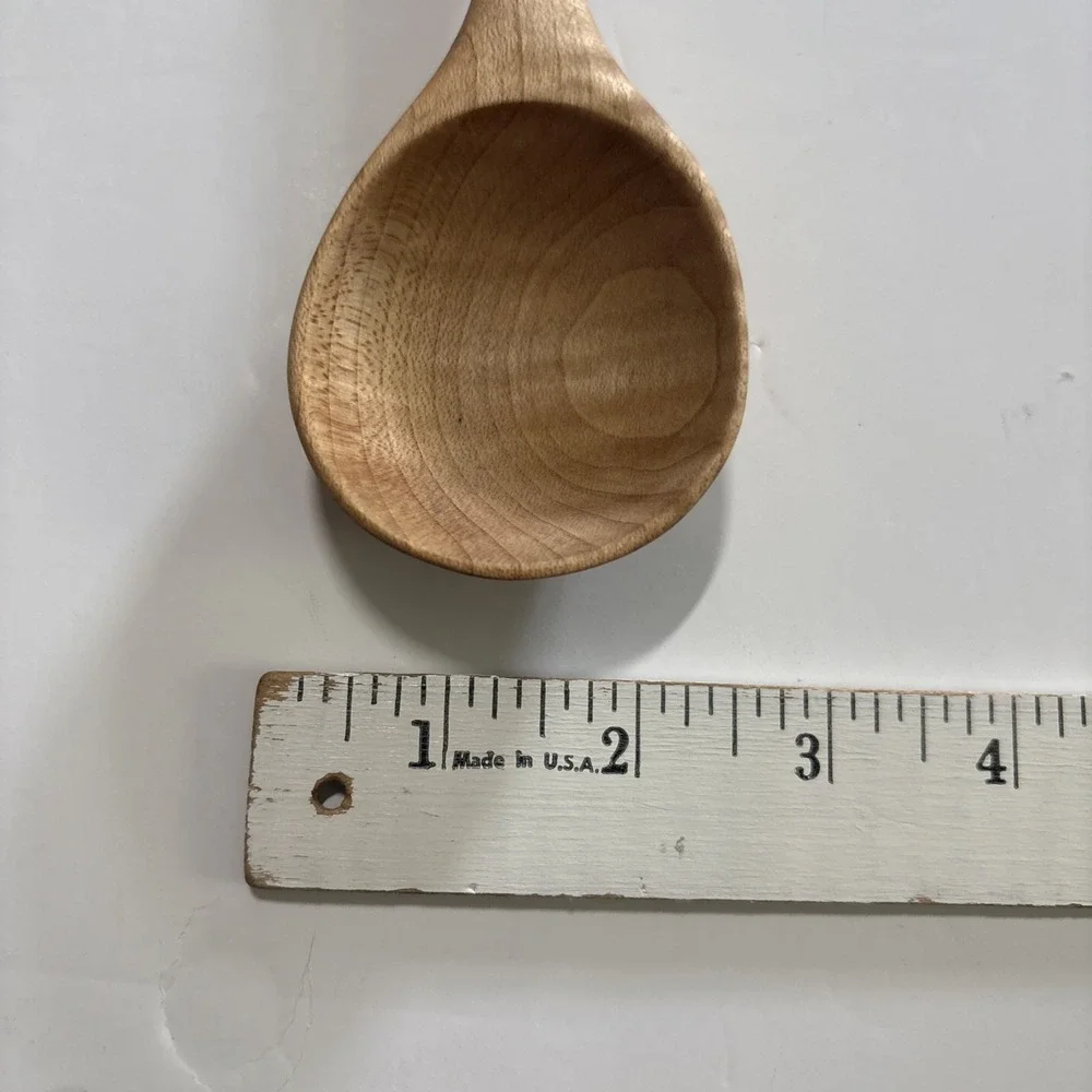 Signed Paul Rutgers Handcrafted Small Wooden Spoon Teaspoon Condiments New